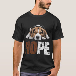 T-shirt Non Basset Hound Chien Paresseux Pupille Propriéta