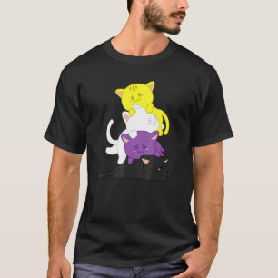 T-shirt Non binaire Chat non binaire LGBT Supporter agend