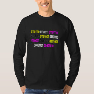 T-shirt Non binaire Dans Les Couleurs D'Indicateur Binaire