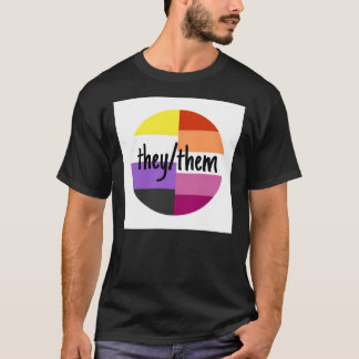 T-shirt non binaire lesbienne thethem Pin