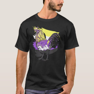 T-shirt Non Binaire Poulet Non Binaire LGBT Support Agend