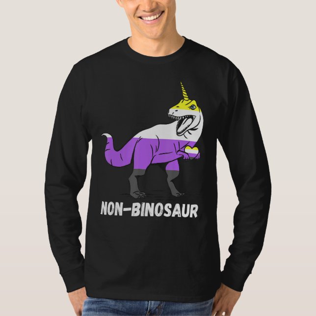 T-shirt Non Binary Rex Unicorn Lgbtq Non binaire Indicateu (Devant)