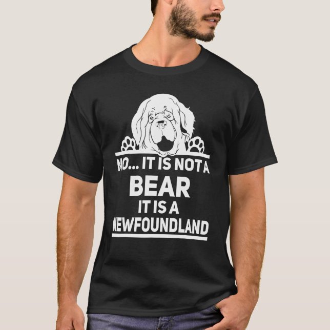 T-shirt Non Ce N'Est Pas Un Ours Chien De Terre-Neuve 2 (Devant)