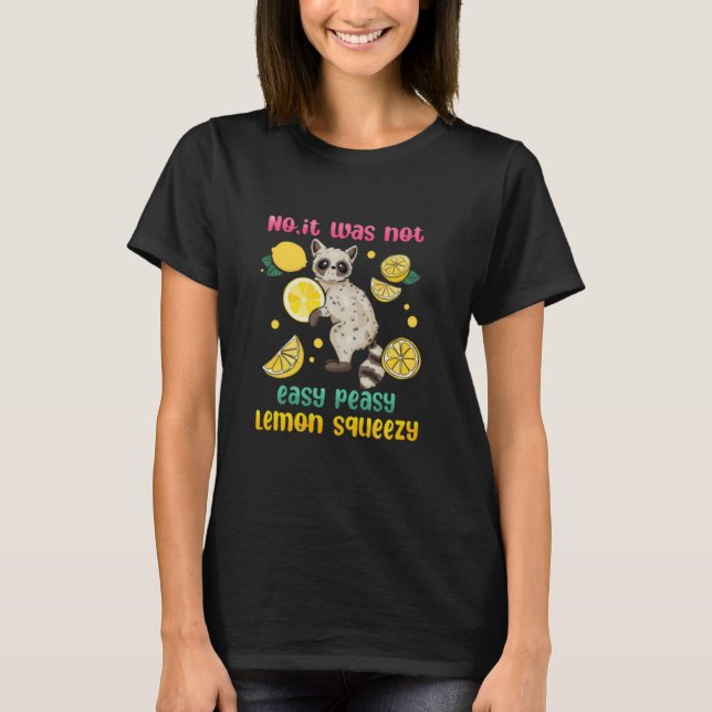 T-shirt Non Ce N'Était Pas Facile Citron Paisible Squeezy (Devant)