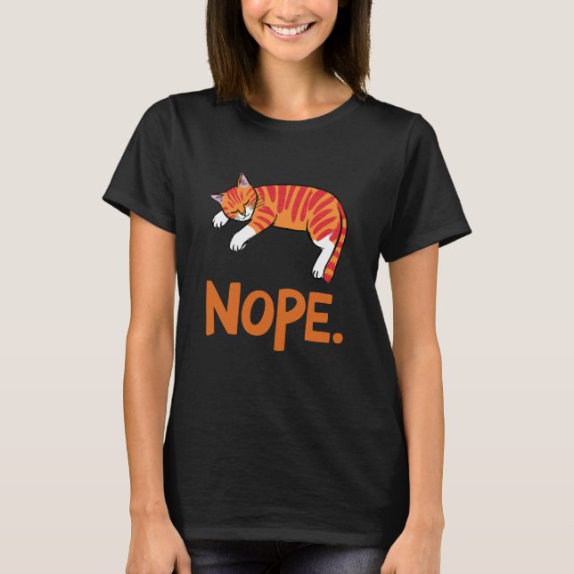 T-shirt Non Chat paresseux (Devant)