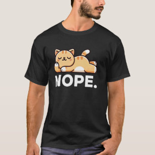 T-shirt Non Chat Paresseux Drôle De Chat