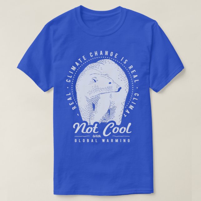 T-shirt Non Cool Avec Réchauffement climatique Ours Polair (Design devant)