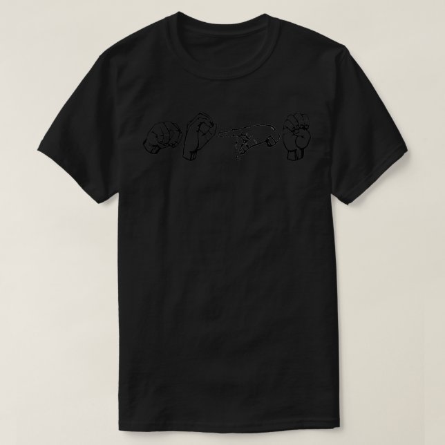 T-shirt Non dans ASL (Design devant)