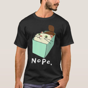 T-shirt Non Drôle Chat Dans Une Boîte Mignon Chat
