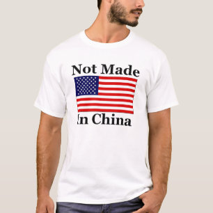 T-shirt Non fait en Chine - Américain