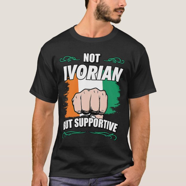 T-shirt Non Ivoirien, mais Voyage de soutien Ivoirien Co (Devant)
