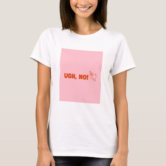 T-shirt Non ! - Jour des anti-Valentines  (Devant)