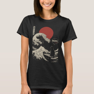 T-shirt Non. La Grande Vague Kanagawa Drôle Surfi Japonais