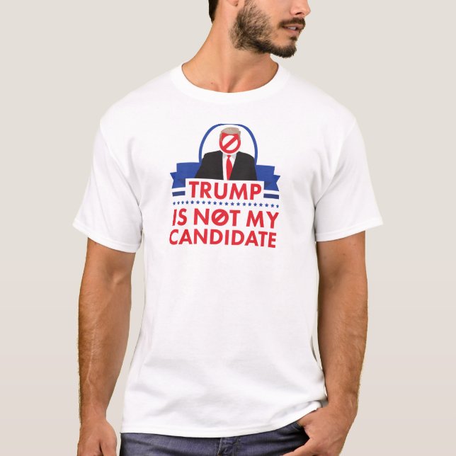 T-shirt Non ma conception de chemise d'atout de candidat (Devant)