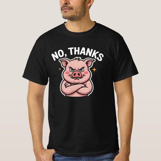 T-shirt Non merci (Devant)