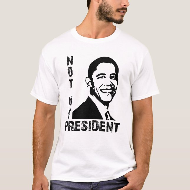 T-shirt Non mon Président Obama (Devant)