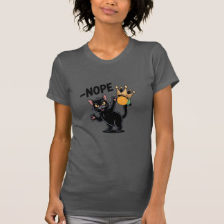 T-shirt Non, No Orange Kings dit Cat Dark Grey