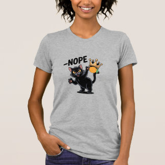 T-shirt Non, No Orange Kings dit Cat H Grey