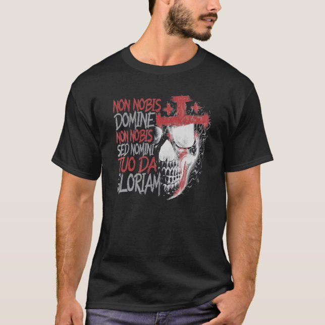 T-shirt Non Nobis Domine Non Nobis Sed Nomini Tuo Da Glori (Devant)