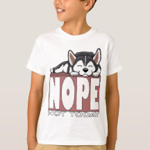 Non pas aujourd'hui Chien Husky Sibérien endormi