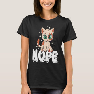 T-shirt Non Pas Aujourd'Hui Lazy Chat Kitten