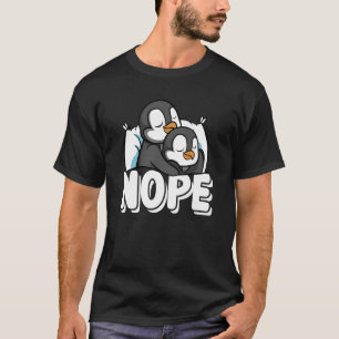 T-shirt Non Pas aujourd'hui Lazy Penguins Animal