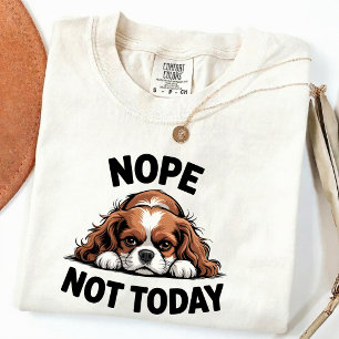 T-shirt Non pas aujourd'hui Mème de chien Pug drôle