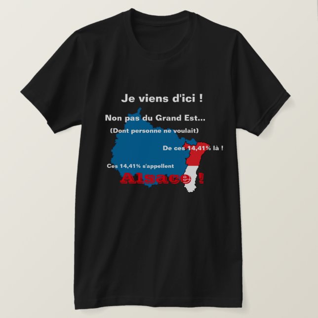 T-shirt Non pas le Grand Est ! (Design devant)