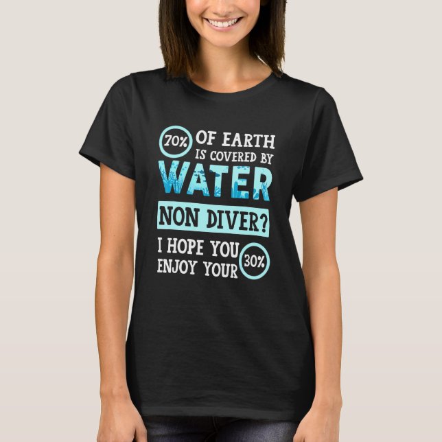 T-shirt Non Plongeur Profitez De Votre Plongée De Plongée  (Devant)
