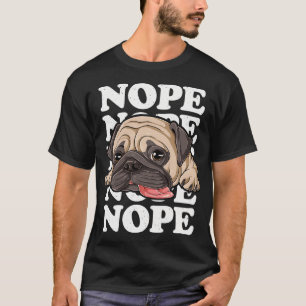 T-shirt Non Pug T Paresseux Drôle Enfants Femmes Hommes Am