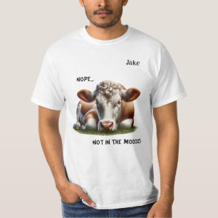 T-shirt "Non..." Pun de vache personnalisable Hommes