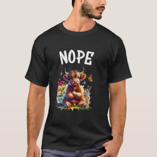 T-shirt Non vache écossaise de race highland pour animal d