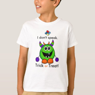 T-shirt non verbal d'Halloween Costume d'autisme p