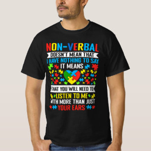 T-shirt Non-Verbal Ne Signifie Pas Que Je N'Ai Rien À Dire
