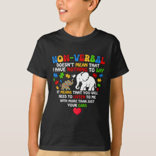 T-shirt Non-verbal ne signifie pas que je n'ai rien Sensib