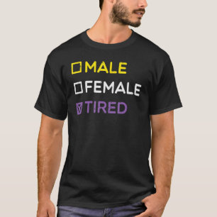 T-shirt Nonbinaire Masculin Féminin Fatigué Non Binaire En