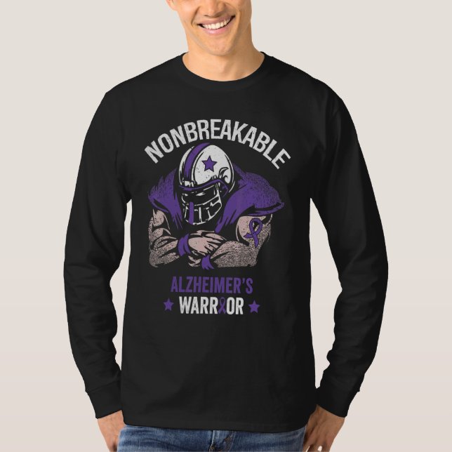 T-shirt Nonbreakable Alzheimers Awareness Supporter Ribbon (Devant)