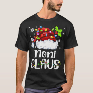 T-shirt Noni Claus Santa Hat Christmas Light Xmas Family 