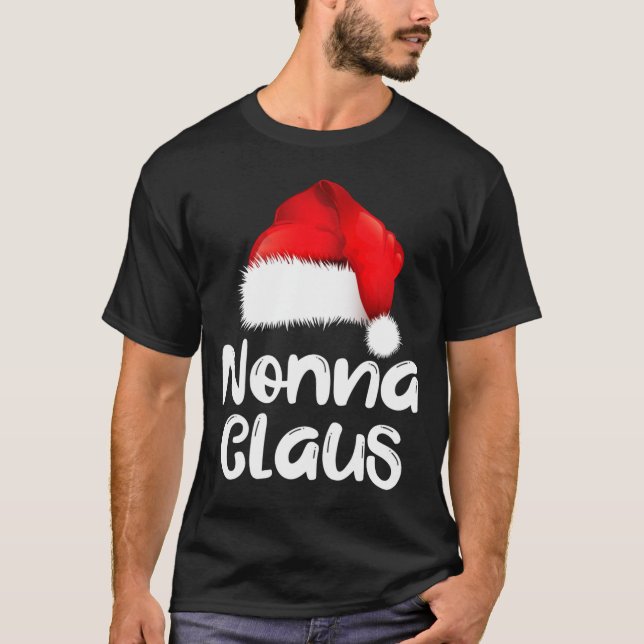T-shirt Nonna Claus Christmas Family Matching Santa Hat Pa (Devant)