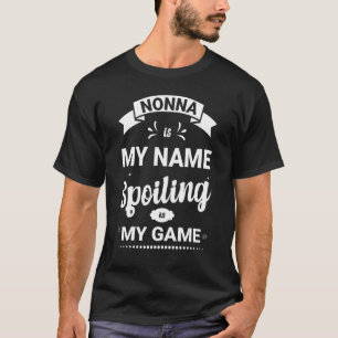T-shirt Nonna Est Mon Nom Spots Est Mon Jeu Italien Grand