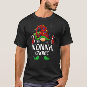 T-shirt Nonna Gnomo Buffalo Red Plaid Correspondant Famill