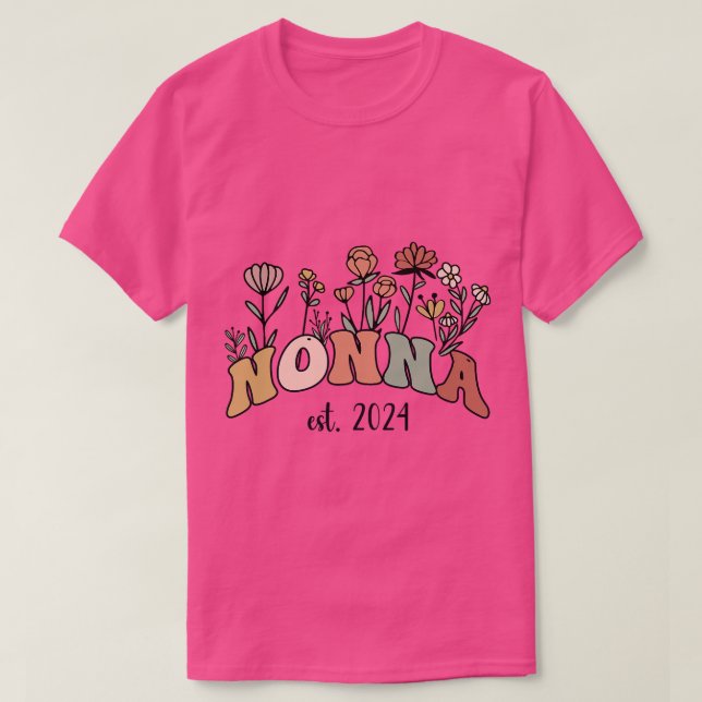 T-shirt Nonna Grandma Est 2024 Nouvelle grand-mère Femme f (Design devant)