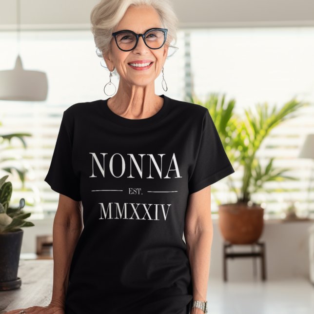 T-shirt Nonna Roman Année Numérique Établie (Créateur téléchargé)