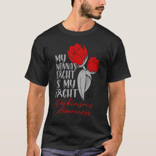 T-shirt Nonna's Fight My Fight Parkinson's Red Tulip