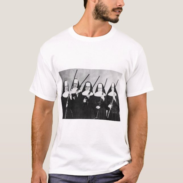 T-shirt Nonnes avec des armes à feu (Devant)