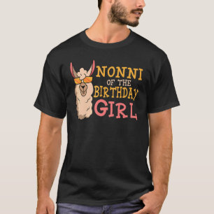 T-shirt Nonni De L'Anniversaire Fille Lama Anniversaire Pa