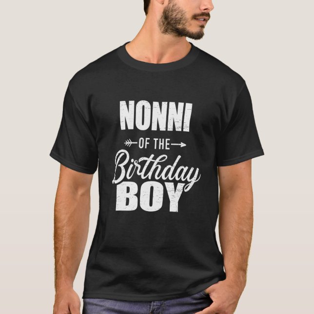 T-shirt Nonni De L'Anniversaire Garçon Matching Famille (Devant)