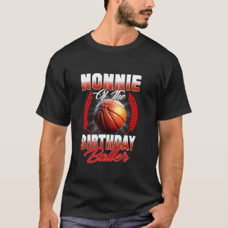 T-shirt Nonnie De L'Anniversaire Boy Basketball Fam Annive