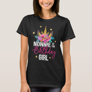 T-shirt Nonnie De L'Anniversaire Fille Unicorn Fille Fête