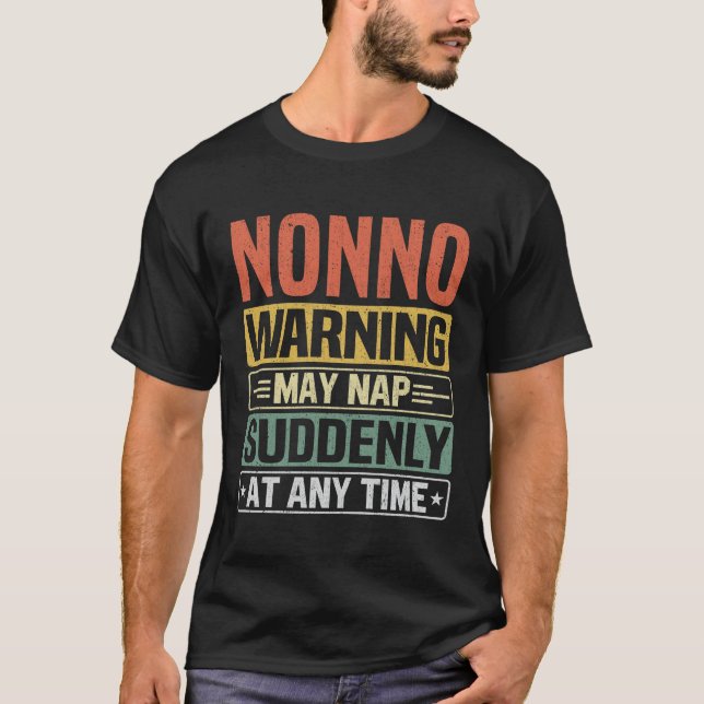 T-shirt Nonno avertissement peut siffler soudainement à to (Devant)